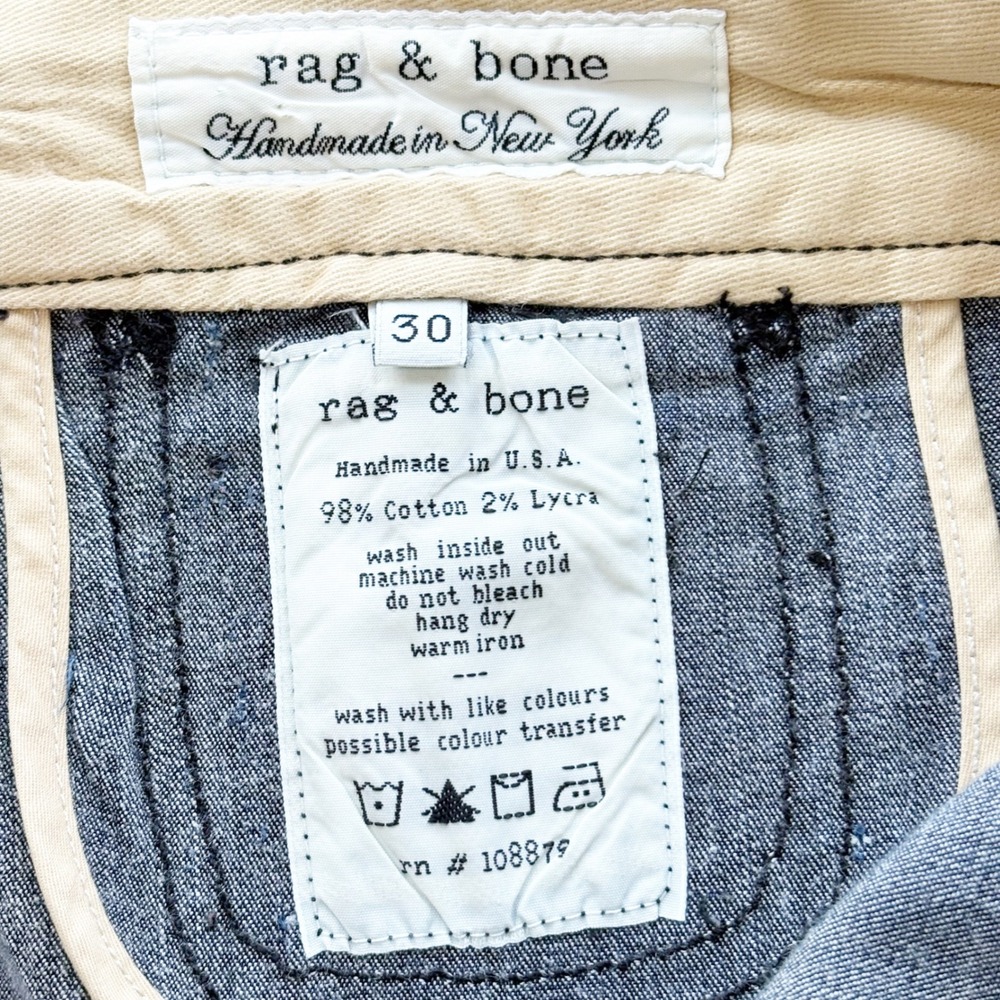 Rag & Bone High Rise Wide Leg Trouser Jean Dark Wash Size 30 USA Classic Preppy - Picture 10 of 11
